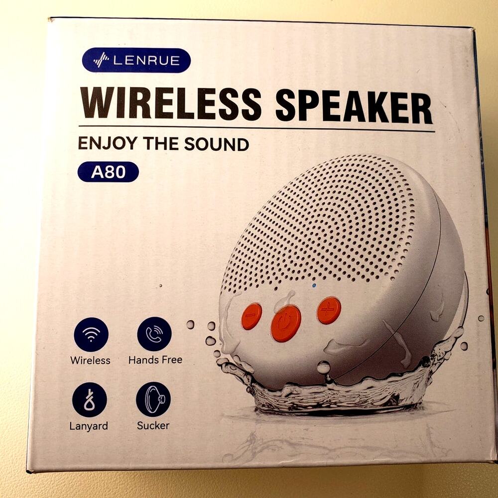 LENRUE Shower Speaker, Bluetooth Waterproof Speaker Wireless, Portable Speaker